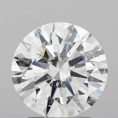 3.02ct E SI2 Rare Carat Ideal Cut Round Diamond