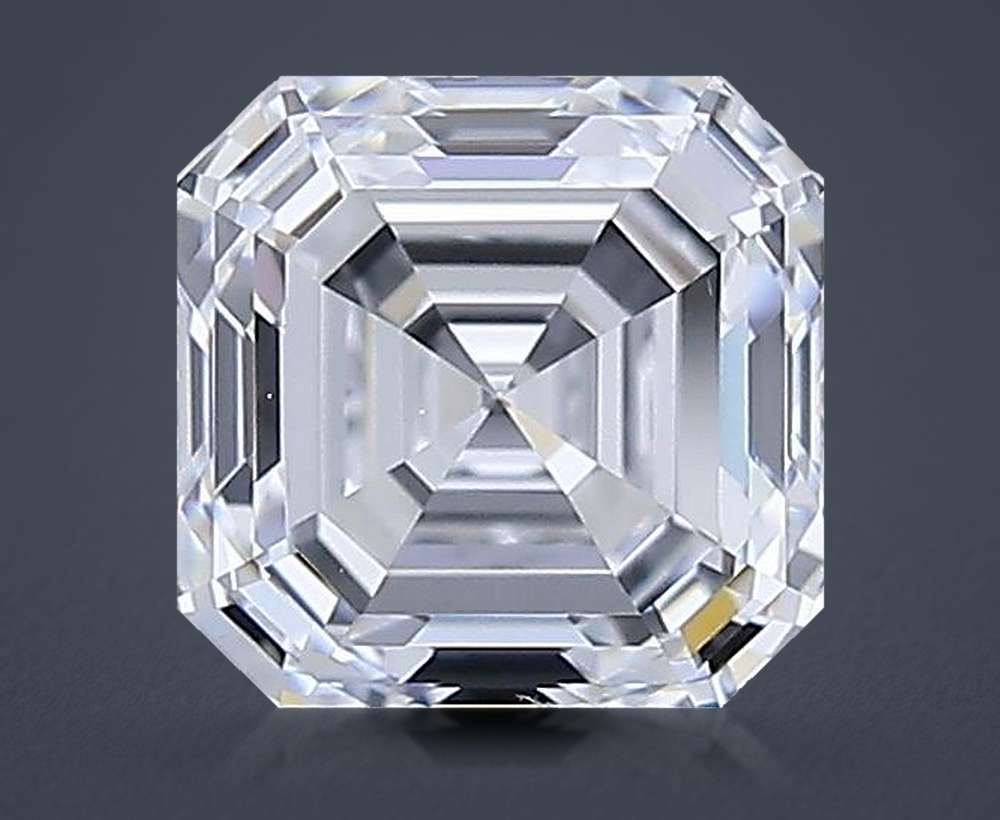 2.01ct D VS1 Rare Carat Ideal Cut Asscher Lab Grown Diamond