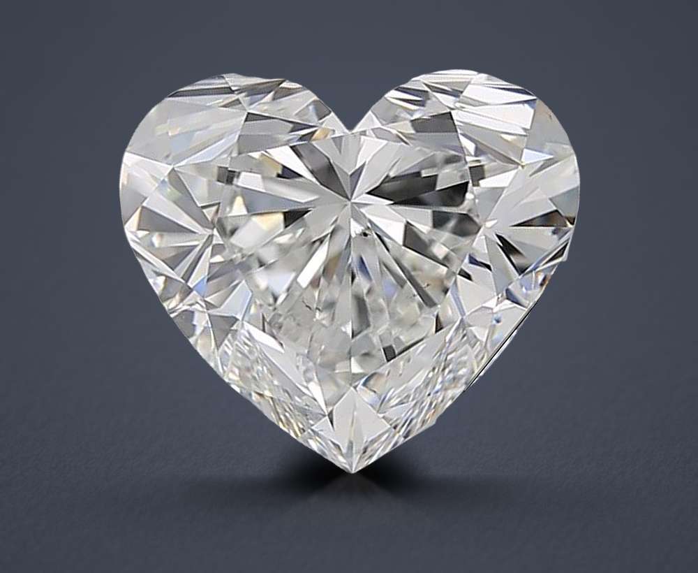 4.03ct F SI1 Rare Carat Ideal Cut Heart Diamond