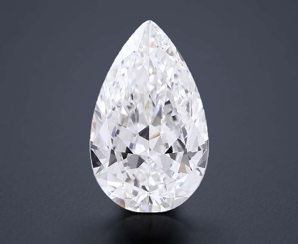 17.07ct F VVS2 Excellent Cut Pear Lab Grown Diamond