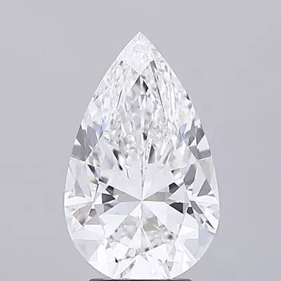 3.67ct E VVS2 Very Good Cut Pear Lab Grown Diamond