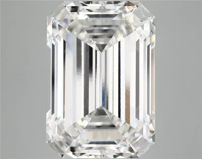 11.22ct F VVS2 Rare Carat Ideal Cut Emerald Lab Grown Diamond