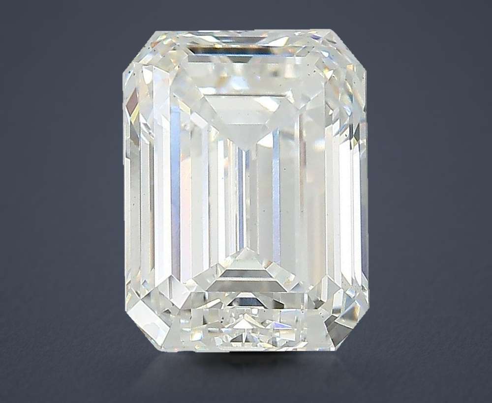 4.34ct F VS2 Rare Carat Ideal Cut Emerald Lab Grown Diamond