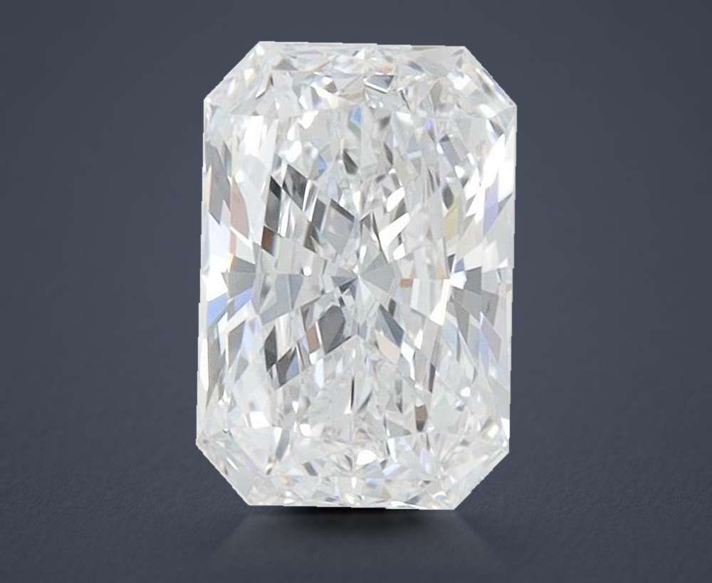 1.23ct D VVS1 Rare Carat Ideal Cut Radiant Lab Grown Diamond