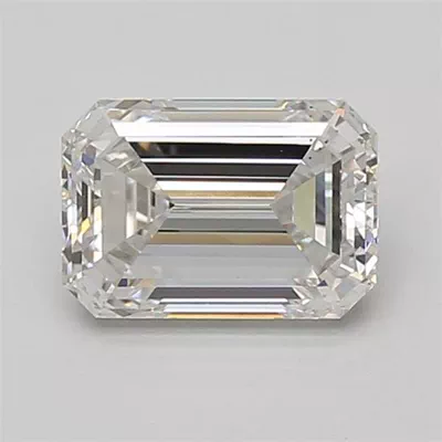 1.45ct F VS2 Rare Carat Ideal Cut Emerald Lab Grown Diamond