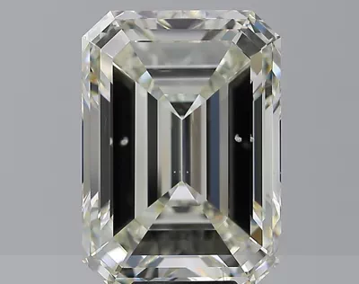10.04ct K SI2 Rare Carat Ideal Cut Emerald Diamond