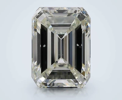 10.04ct K SI2 Rare Carat Ideal Cut Emerald Diamond