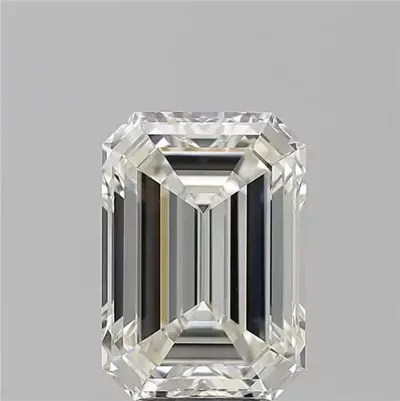 4.51ct J VS2 Rare Carat Ideal Cut Emerald Diamond