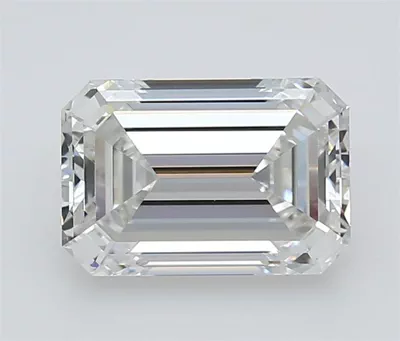 2.51ct F VVS2 Rare Carat Ideal Cut Emerald Lab Grown Diamond