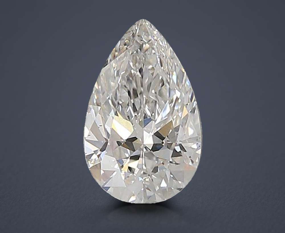 0.97ct E VS2 Rare Carat Ideal Cut Pear Lab Grown Diamond