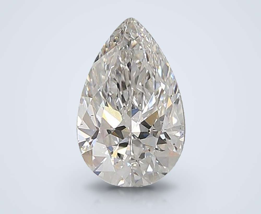0.97ct E VS2 Rare Carat Ideal Cut Pear Lab Grown Diamond
