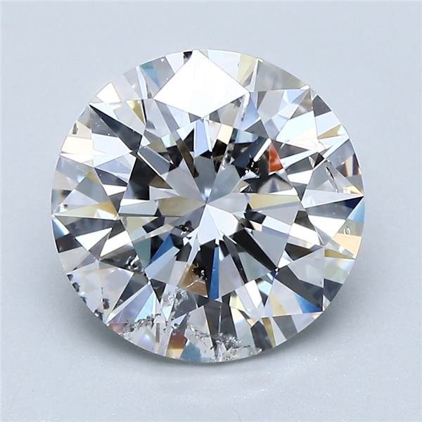 3.01ct E SI2 Rare Carat Ideal Cut Round Diamond