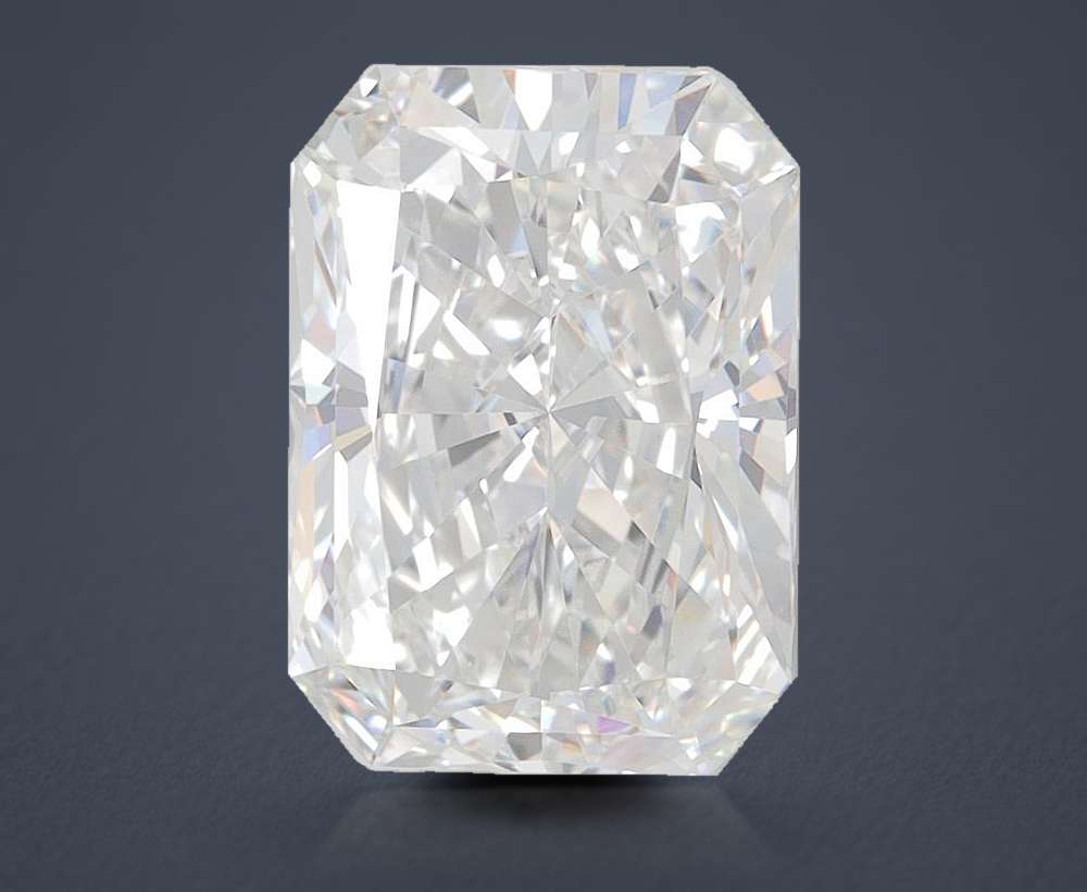 4.11ct F VVS2 Rare Carat Ideal Cut Radiant Lab Grown Diamond