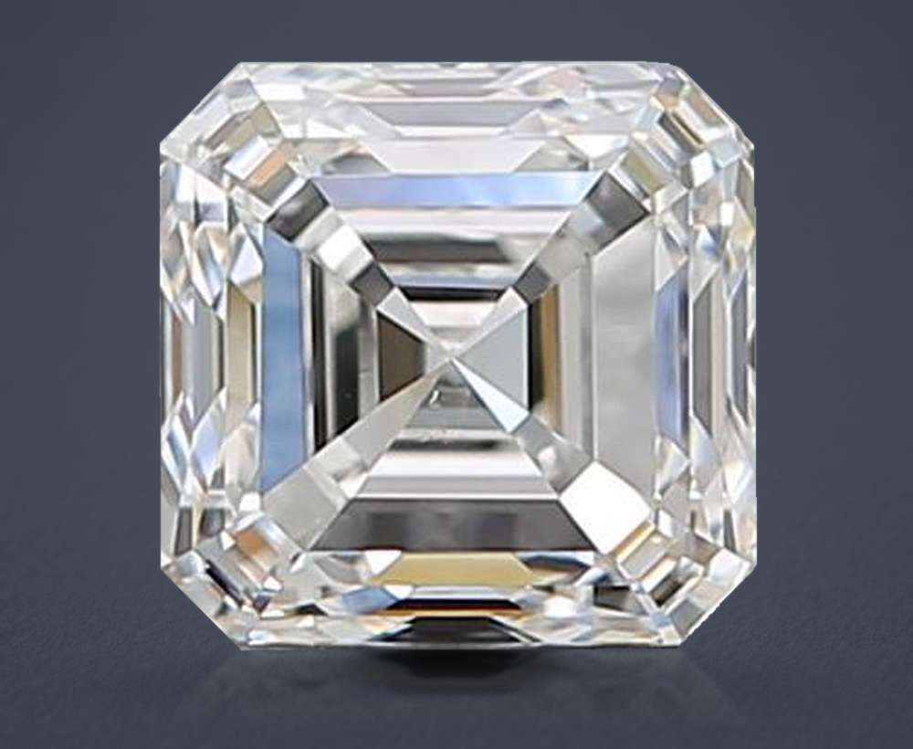 0.96ct G SI2 Rare Carat Ideal Cut Asscher Diamond