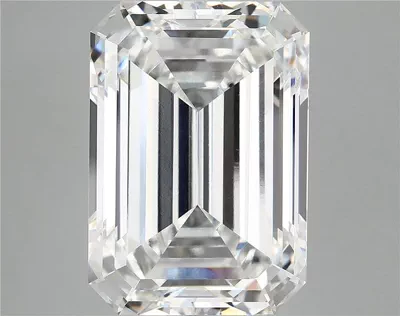 13.60ct F VVS2 Rare Carat Ideal Cut Emerald Lab Grown Diamond