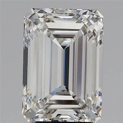 3.99ct H VS2 Rare Carat Ideal Cut Emerald Lab Grown Diamond