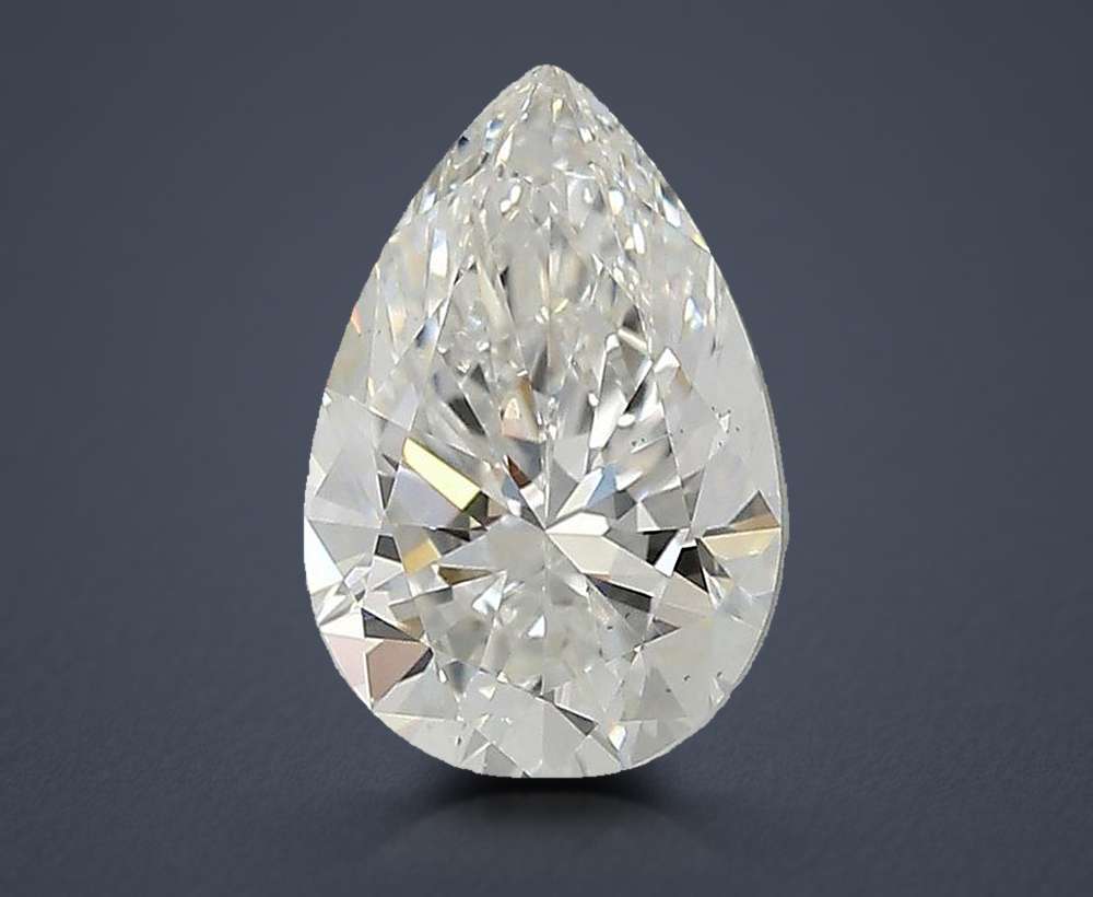 2.08ct F VS2 Rare Carat Ideal Cut Pear Lab Grown Diamond
