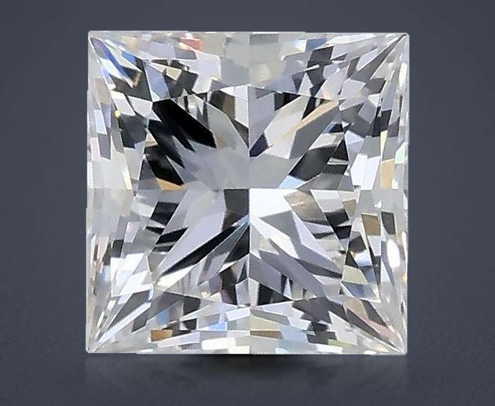 1.06ct E VVS2 Rare Carat Ideal Cut Princess Lab Grown Diamond