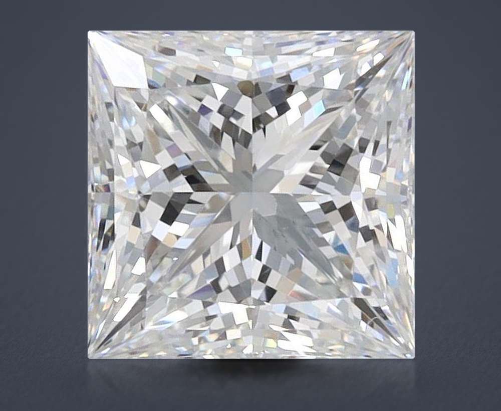 2.06ct E VVS2 Rare Carat Ideal Cut Princess Lab Grown Diamond