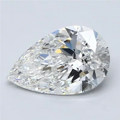 2.52ct F SI1 Rare Carat Ideal Cut Pear Diamond