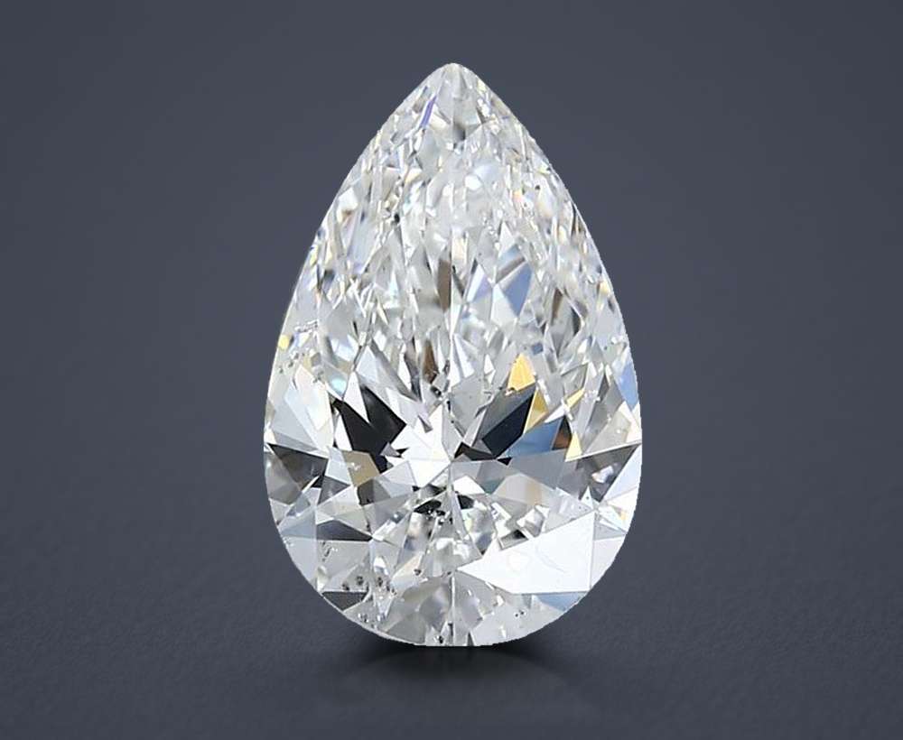 2.52ct F SI1 Rare Carat Ideal Cut Pear Diamond