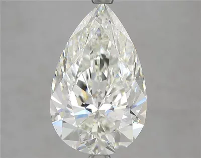 5.05ct H SI1 Rare Carat Ideal Cut Pear Diamond