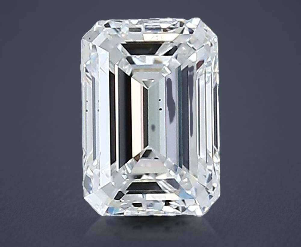 0.72ct E VVS2 Rare Carat Ideal Cut Emerald Diamond