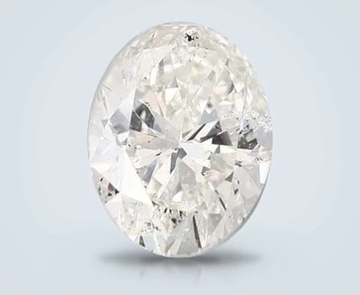 3.51ct J SI2 Rare Carat Ideal Cut Oval Diamond
