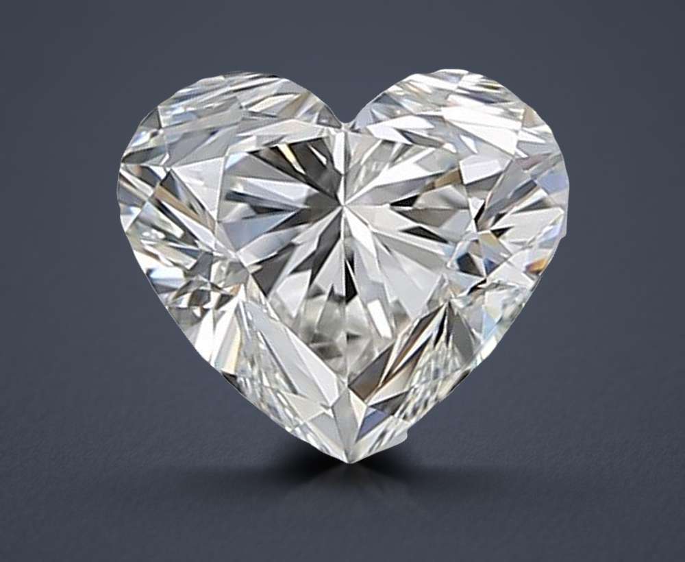 1.01ct H VS2 Rare Carat Ideal Cut Heart Diamond