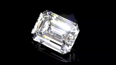 8.01ct F VS1 Rare Carat Ideal Cut Emerald Diamond