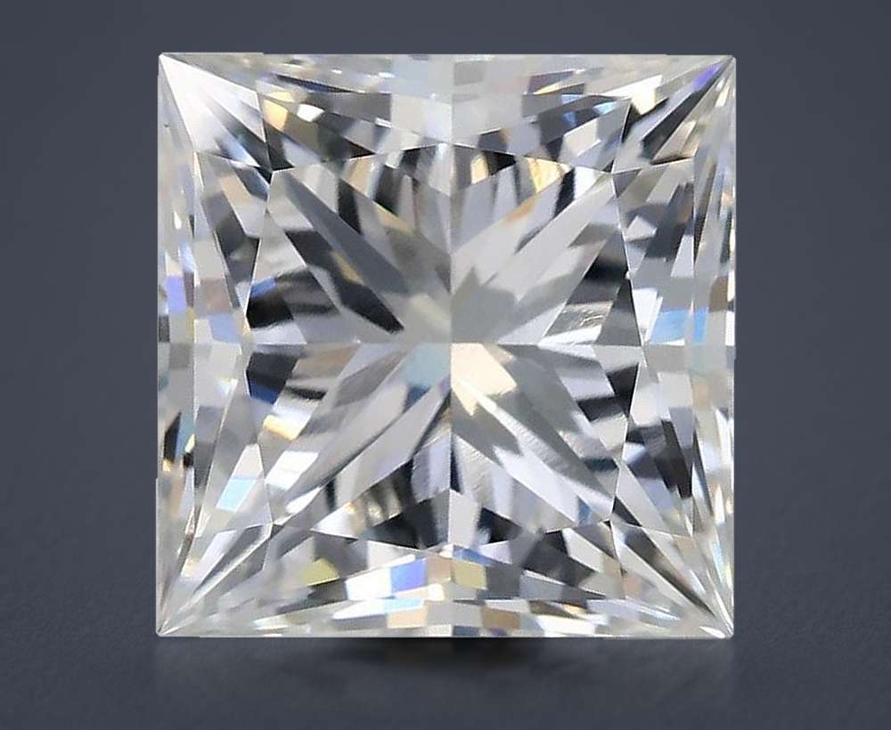 4.02ct F VS1 Rare Carat Ideal Cut Princess Lab Grown Diamond