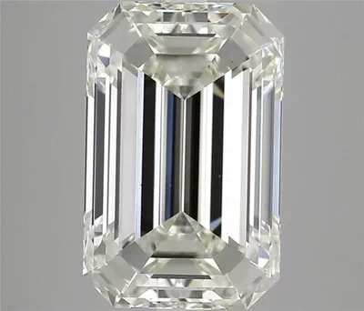 6.01ct H VS1 Rare Carat Ideal Cut Emerald Diamond