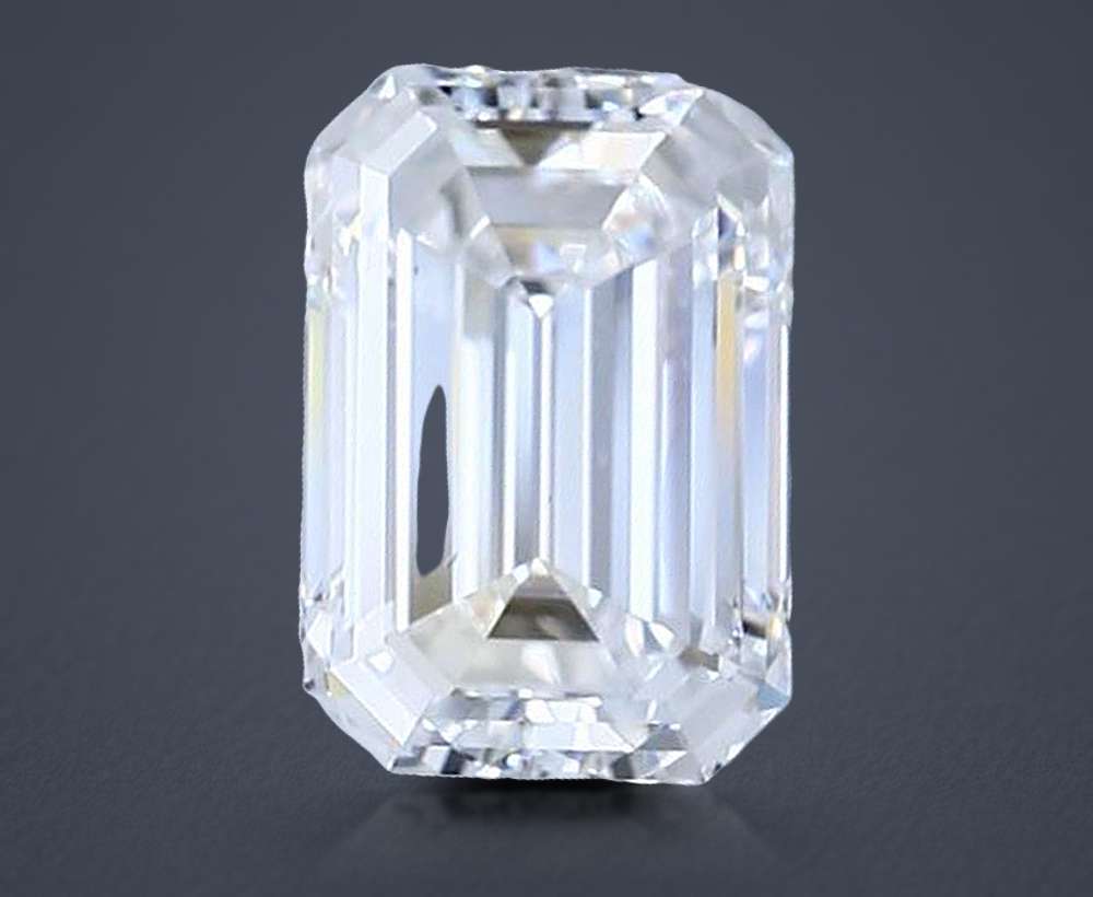 2.54ct D VS2 Rare Carat Ideal Cut Emerald Diamond
