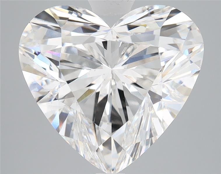 5.26ct F VS2 Rare Carat Ideal Cut Heart Lab Grown Diamond