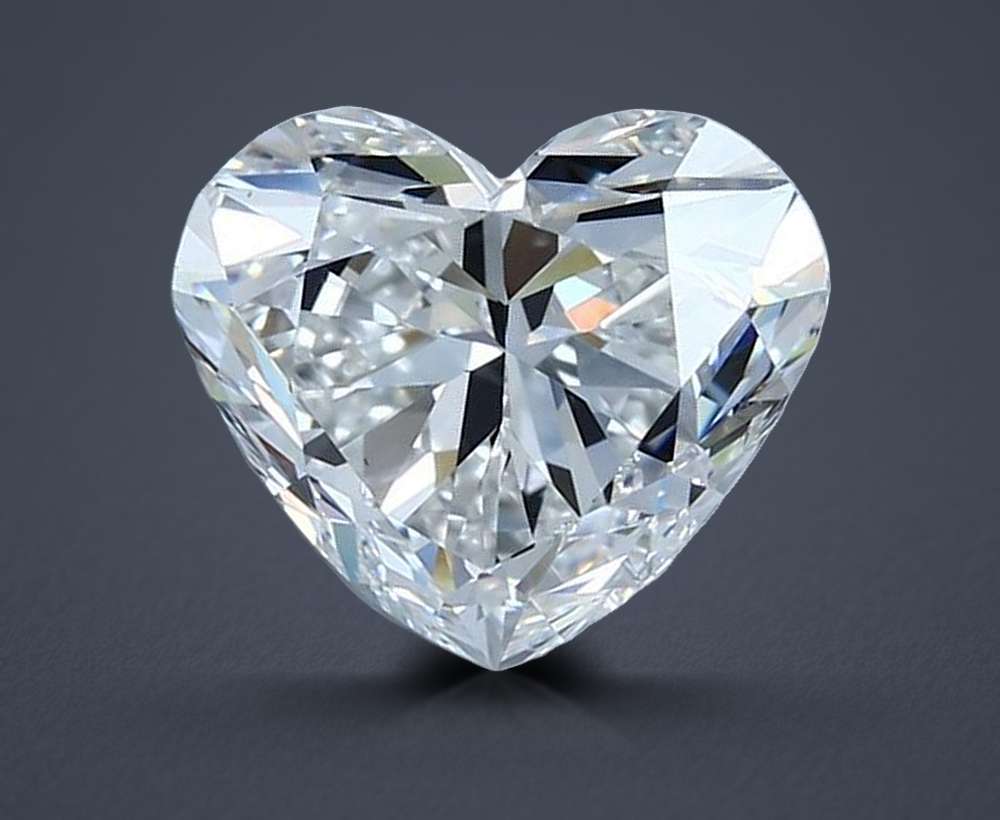 3.04ct G VS2 Rare Carat Ideal Cut Heart Diamond