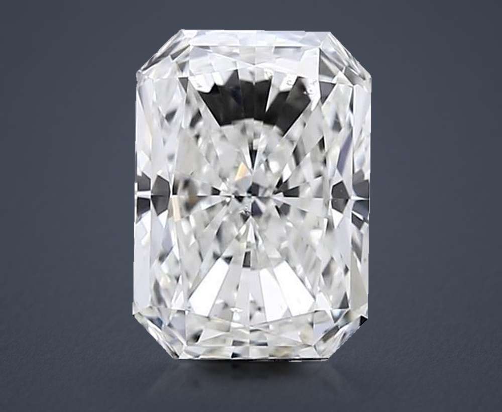 1.57ct J SI1 Rare Carat Ideal Cut Radiant Diamond