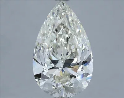 5.01ct K SI2 Rare Carat Ideal Cut Pear Diamond