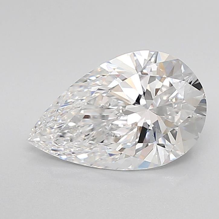 2.05ct D VS1 Rare Carat Ideal Cut Pear Lab Grown Diamond