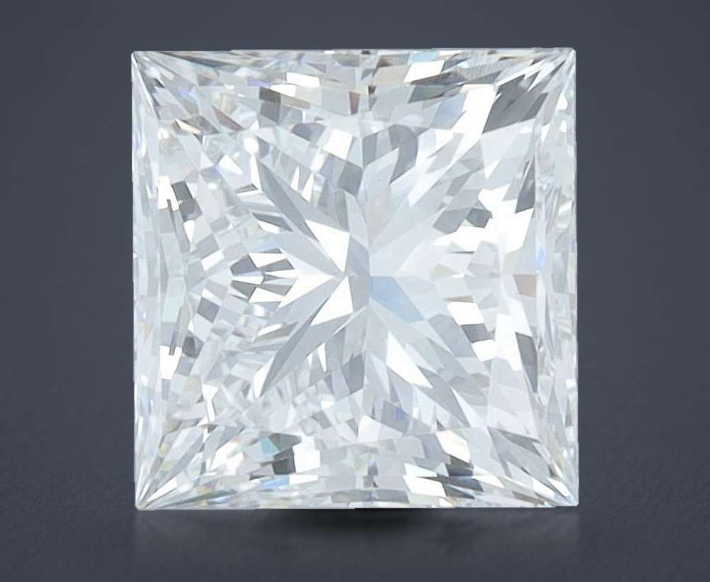 3.06ct E VS1 Rare Carat Ideal Cut Princess Lab Grown Diamond