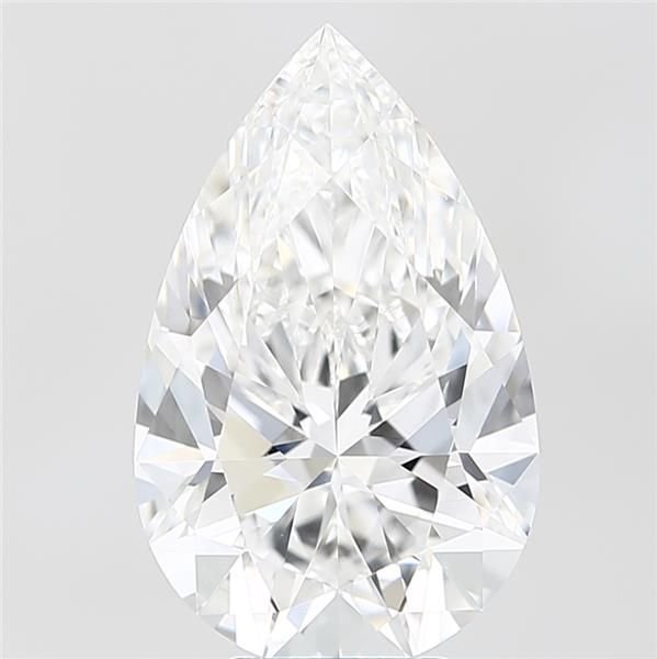 5.77ct E VVS2 Rare Carat Ideal Cut Pear Lab Grown Diamond