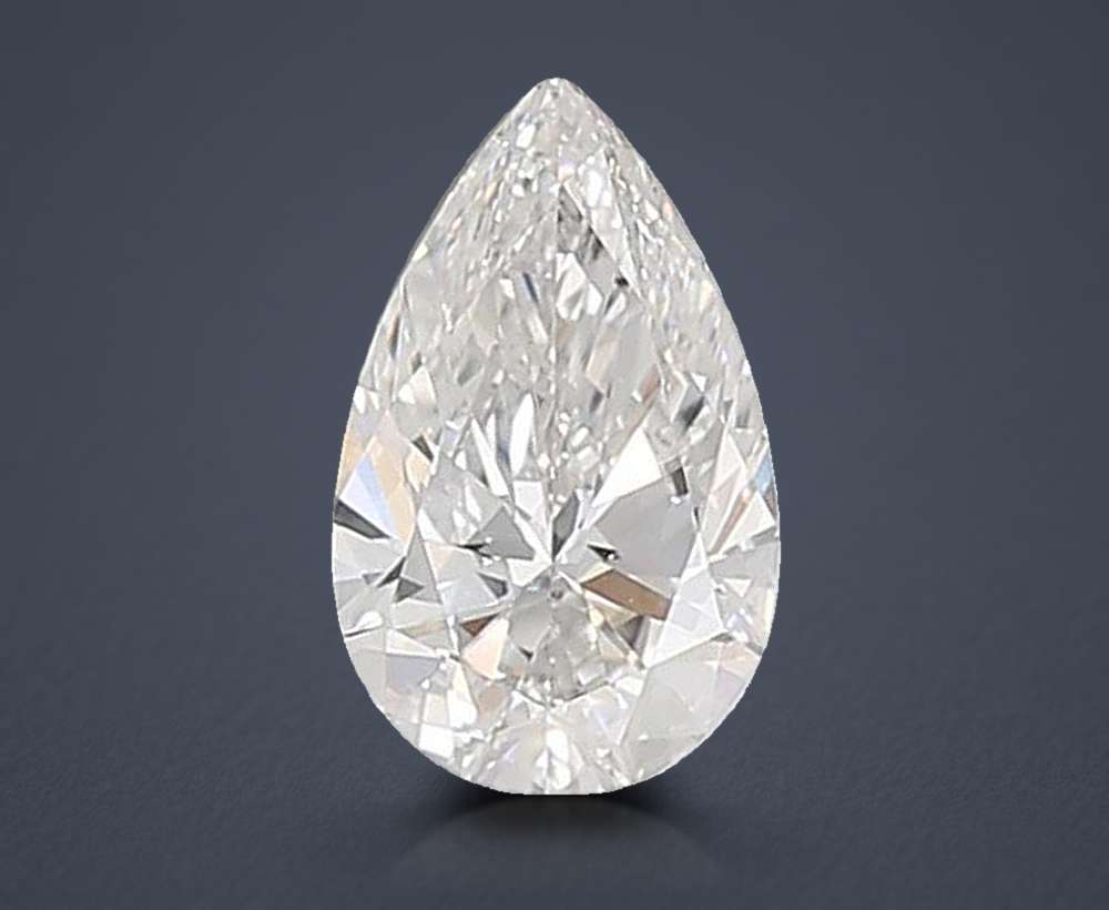 1.59ct F VS1 Rare Carat Ideal Cut Pear Lab Grown Diamond