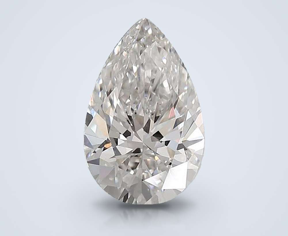 2.07ct F VVS2 Rare Carat Ideal Cut Pear Lab Grown Diamond