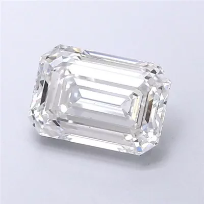 2.10ct F SI1 Rare Carat Ideal Cut Emerald Lab Grown Diamond