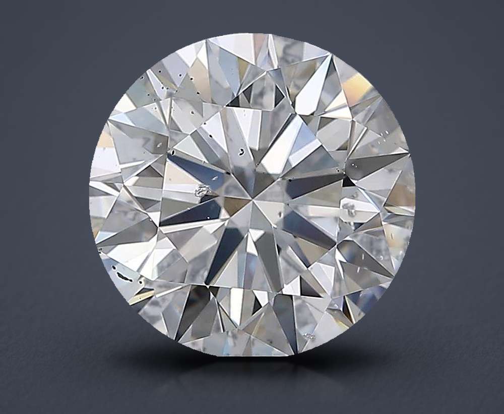 3.51ct F SI2 Rare Carat Ideal Cut Round Diamond