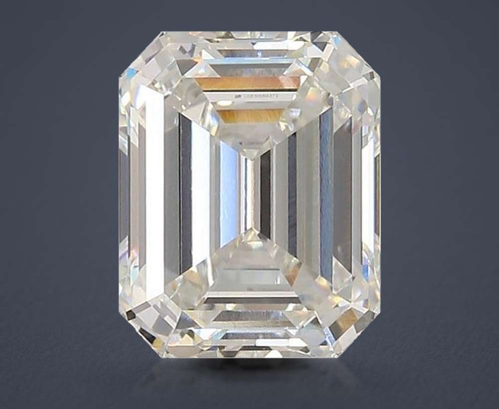 4.05ct F VVS2 Rare Carat Ideal Cut Emerald Lab Grown Diamond