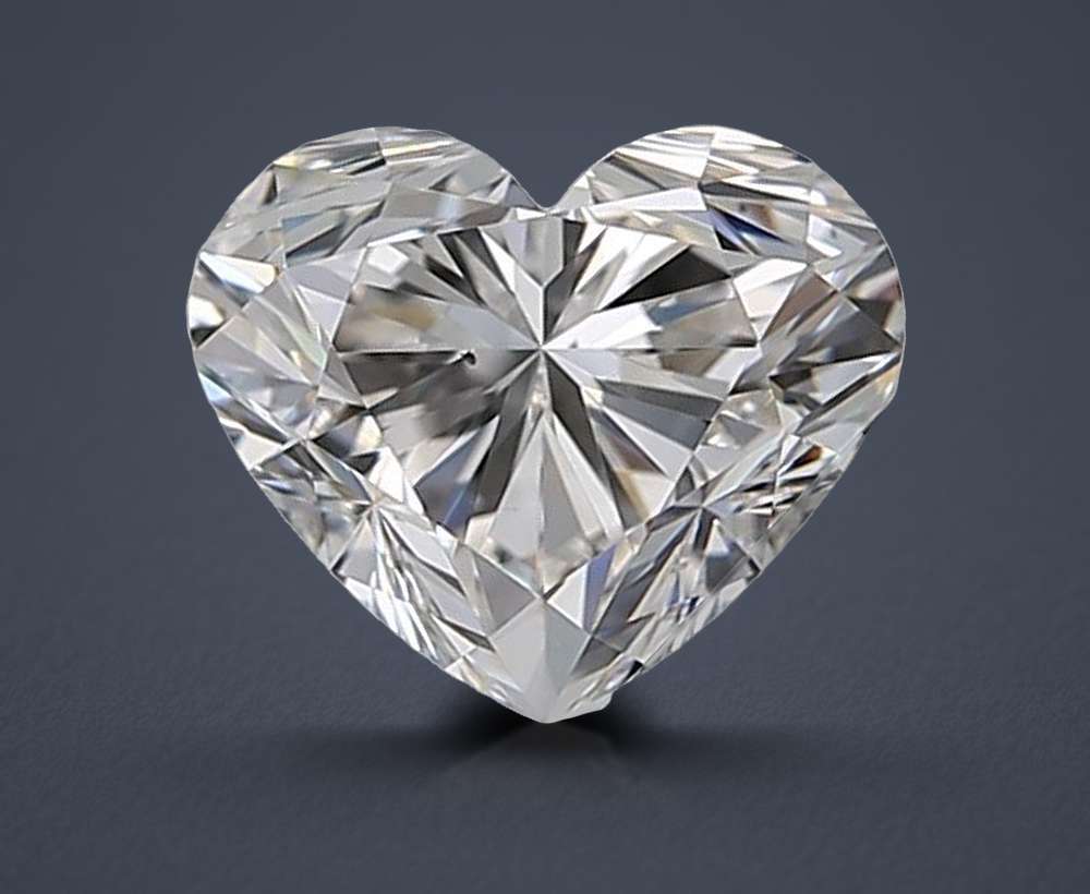 0.71ct H VS2 Rare Carat Ideal Cut Heart Diamond