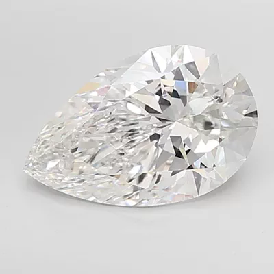 6.08ct F VVS2 Rare Carat Ideal Cut Pear Lab Grown Diamond