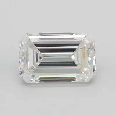 8.83ct F VVS2 Rare Carat Ideal Cut Emerald Lab Grown Diamond