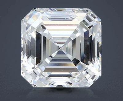 5.01ct F VS1 Rare Carat Ideal Cut Asscher Diamond