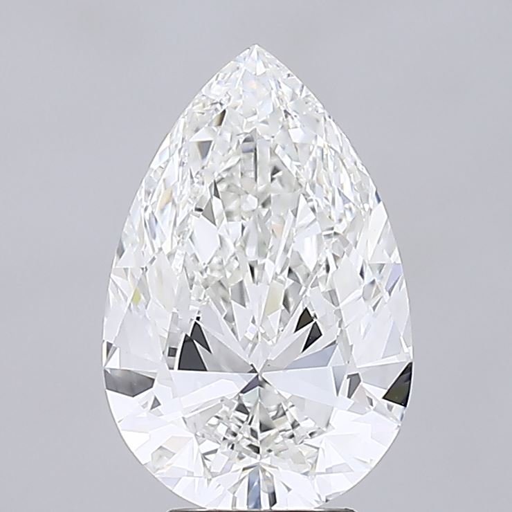 5.02ct F VVS2 Rare Carat Ideal Cut Pear Lab Grown Diamond